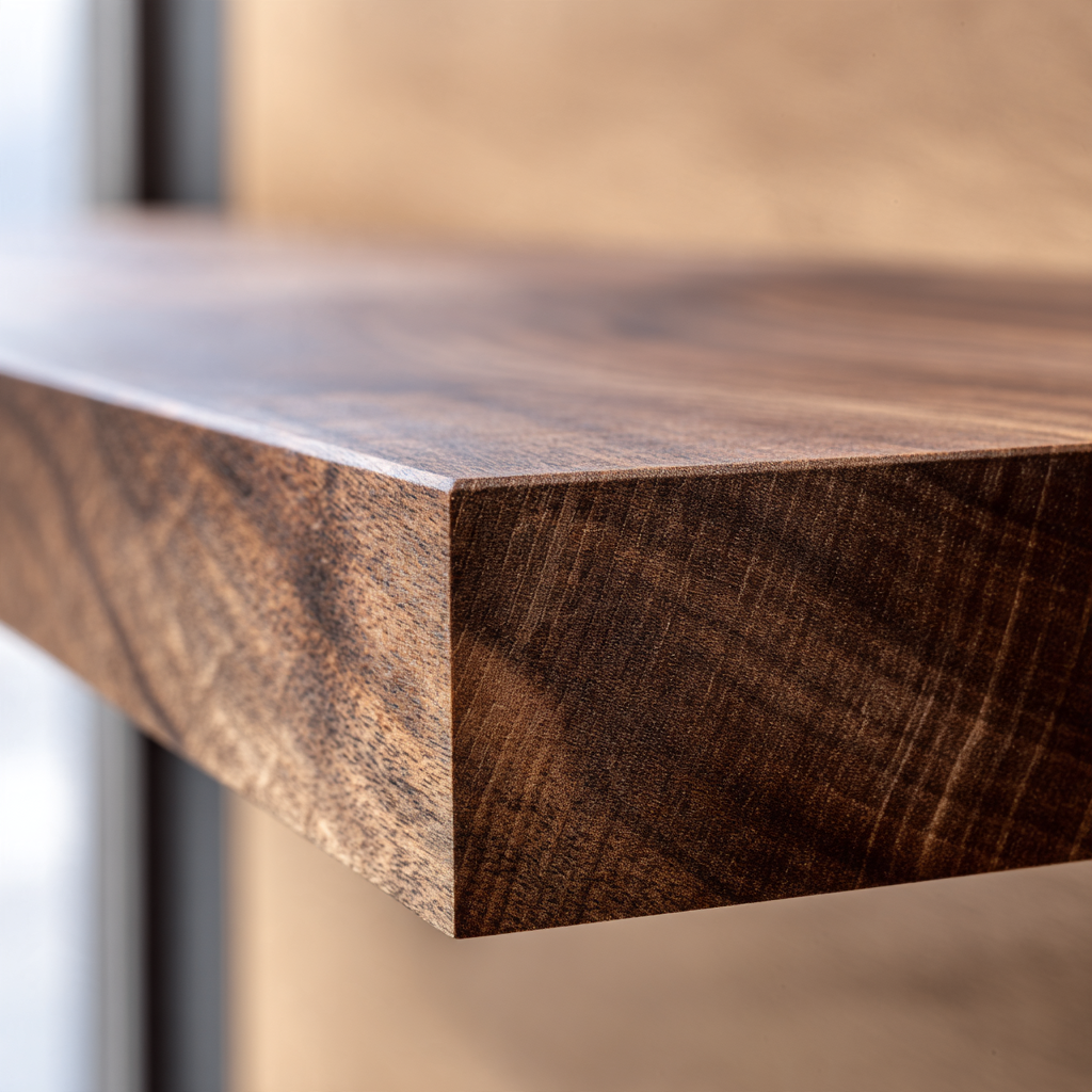 Floating Slab Shelf — Solid Walnut Floating Shelf
