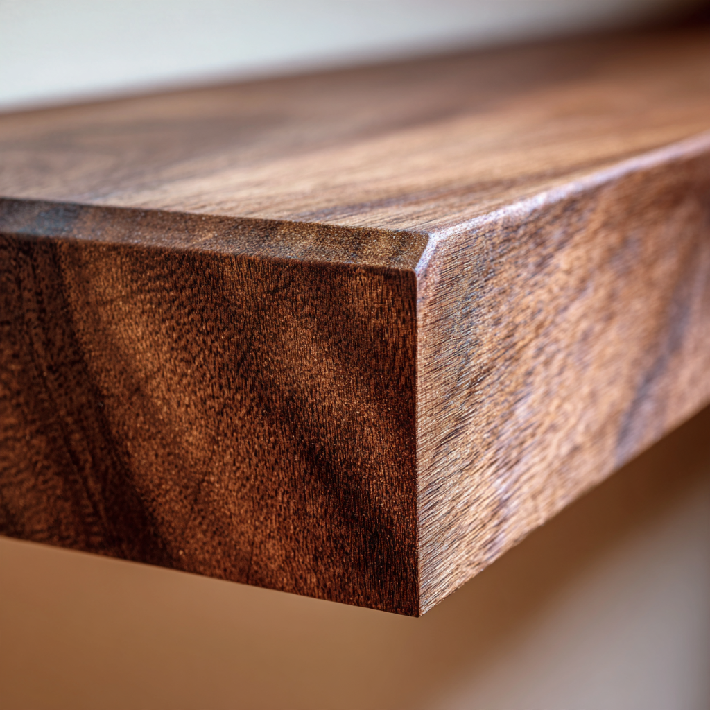 Floating Slab Shelf — Solid Walnut Floating Shelf