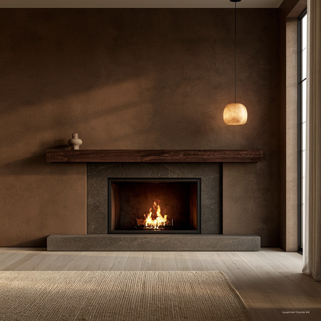 Mantel — Solid Walnut Mantel Shelf