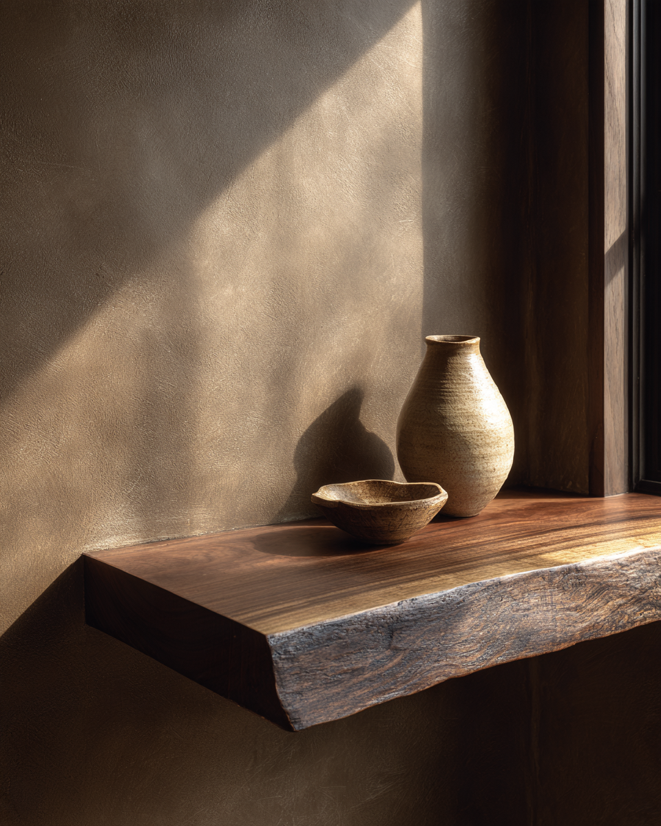 Floating Slab Shelf — Solid Walnut Floating Shelf