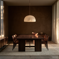 Slab Dining Table — Solid Walnut, Clean Edge