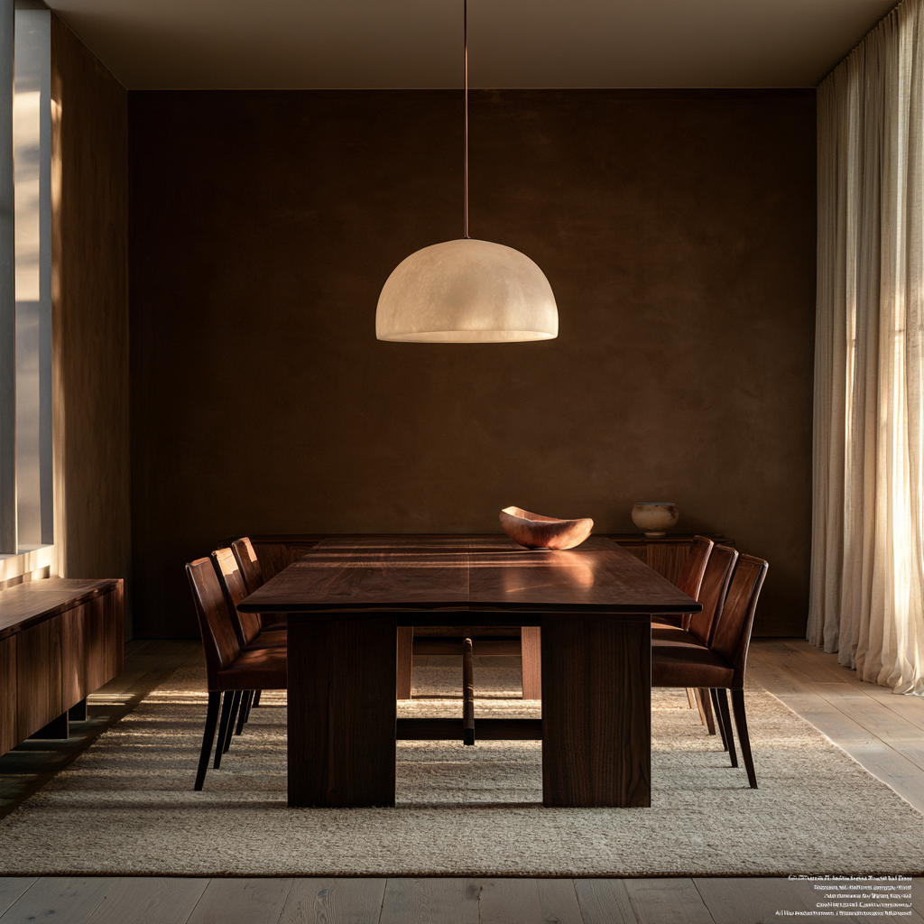 Slab Dining Table — Solid Walnut, Clean Edge